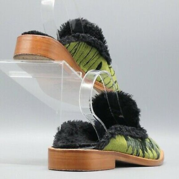 FREE PEOPLE New FP Cozy Winter Faux Fur Mules Flat - Picture 11 of 12